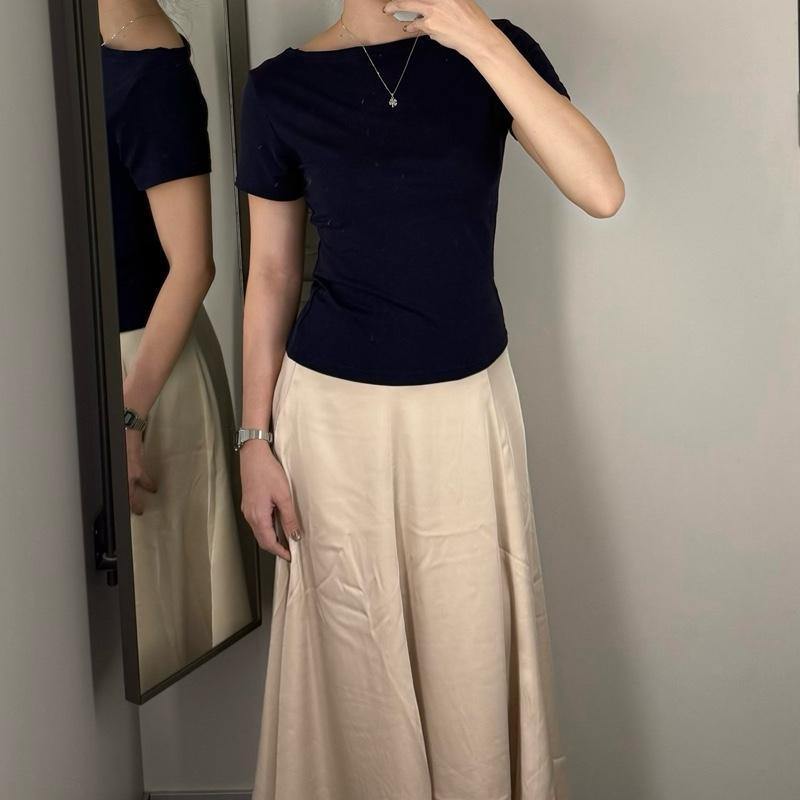 [A27-HÀNG MỚI VỀ] ÁO THUN NỮ CỔ THUYỀN TAY NGẮN FORM ÔM VỪA BI.POSILÁ VẢI COTTON BORIP CO GIÃN 4 CHIỀU MỀM MỊN
