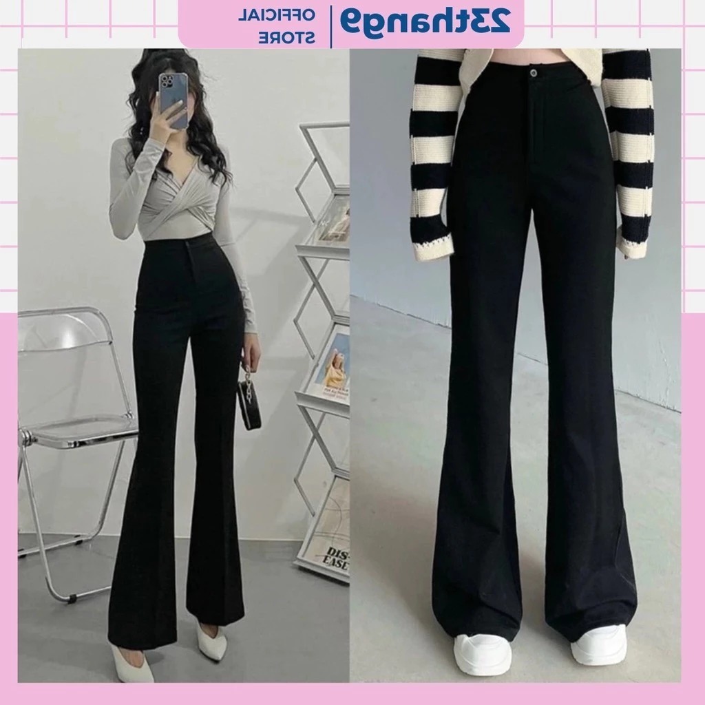 Quần Legging Nữ Basic Cạp Chun Tôn Dáng Thêu Nổi 4 Vạch Unisex Mặc Đi Học Đi Chơi Sang Chảnh