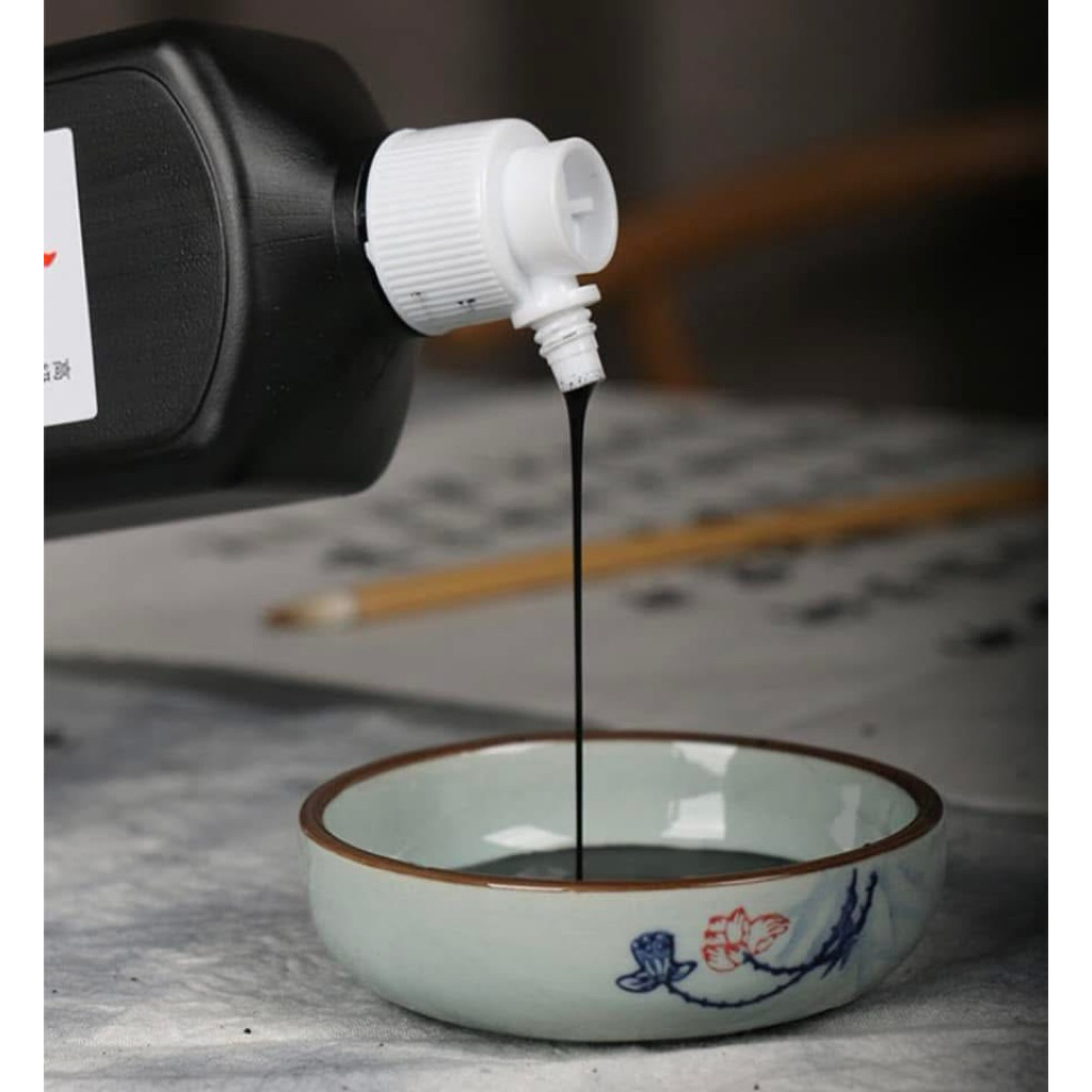 Mực Hồng Tinh 450ml viết thư pháp đen đậm không mùi