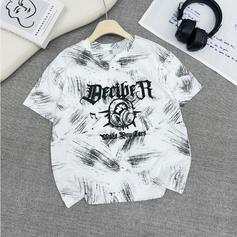 Aó Phông Loang (BECI) Cho Bé Trai từ 17-60kg, Chất Cotton Mềm Mịn, Mát Thấm Hút tốt, phong cách, cá tính