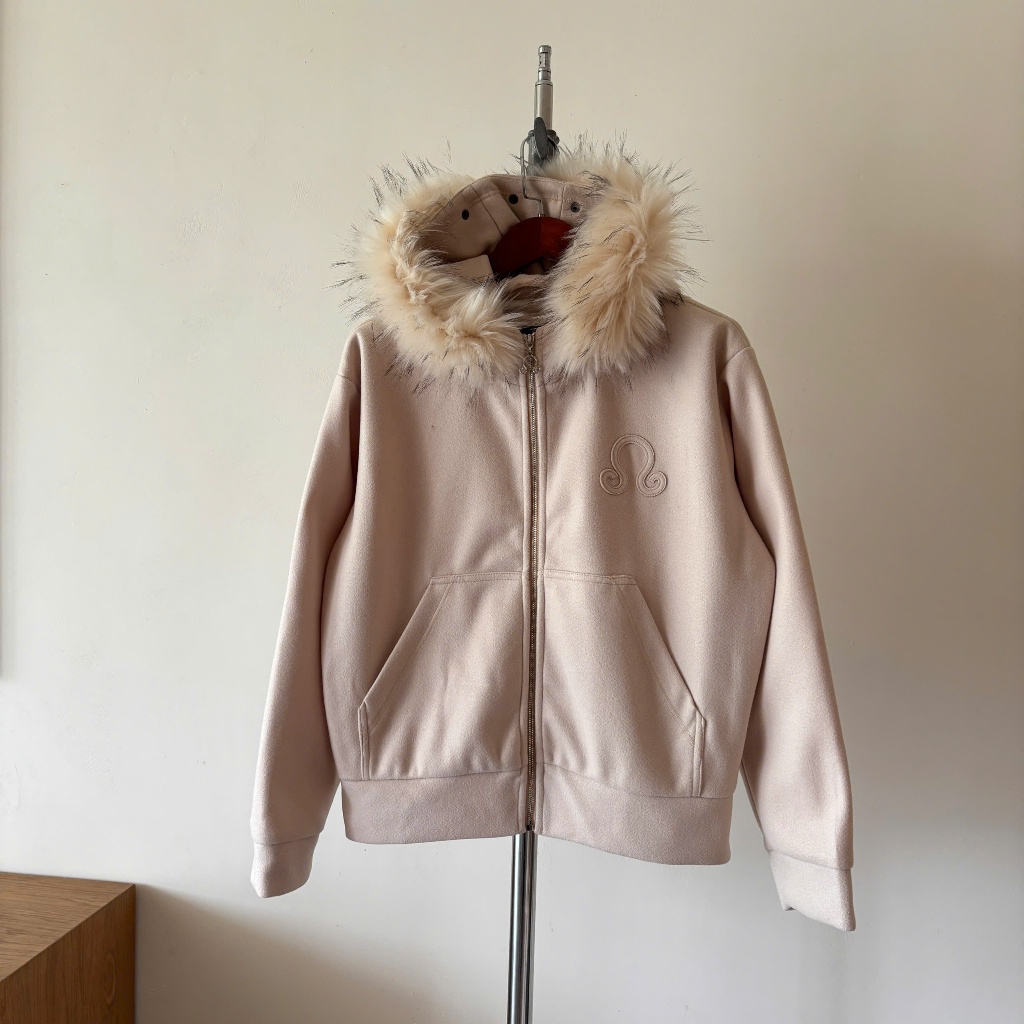 ÁO HOODIE DẠ MIX MŨ LÔNG có thể tháo rời nhabachtuoc ( fur hoodie zip ) | BigBuy360 - bigbuy360.vn