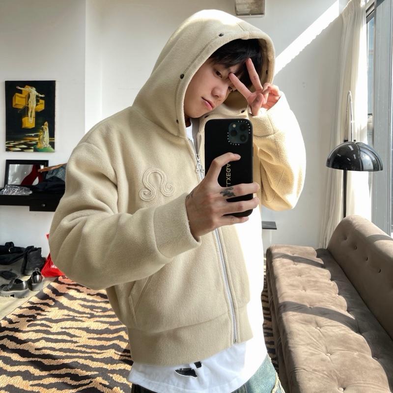 ÁO HOODIE DẠ MIX MŨ LÔNG có thể tháo rời nhabachtuoc ( fur hoodie zip ) | BigBuy360 - bigbuy360.vn
