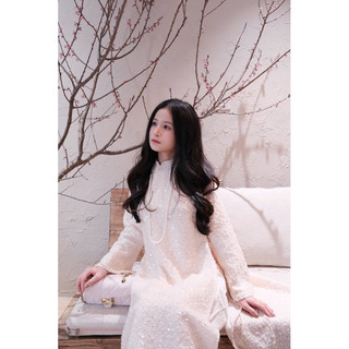 BY XIU ( CHÍNH CHỦ THIẾT KẾ ) - ÁO DÀI " AN NHÃ " KÈM VÒNG CỔ NGỌC