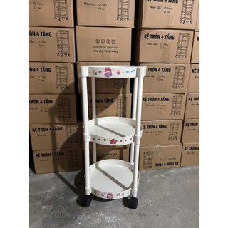 Kệ tròn 5 tầng có bánh xe di chuyển tiện lợi,kệ chứa đồ, kệ úp bát đĩa, ly cốc , kệ xoay 360 đa năng
