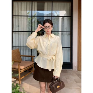 𝗢𝗿𝗮 𝗟𝗶𝗻𝗲𝗻 - Áo sơ mi Linen thắt eo