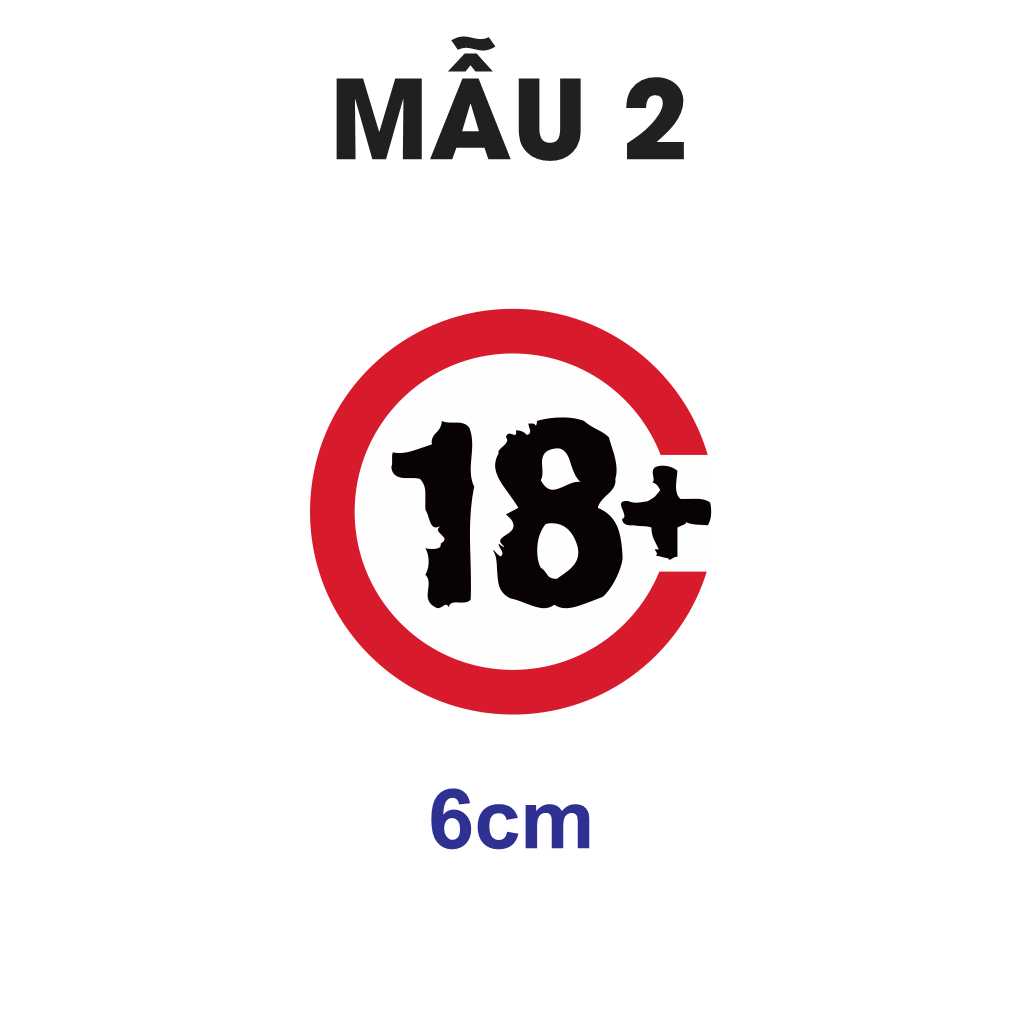 SỐ 18+ DÁN TRANG TRÍ. Decal cao cấp chống nước. Sticker bựa nhí nhố