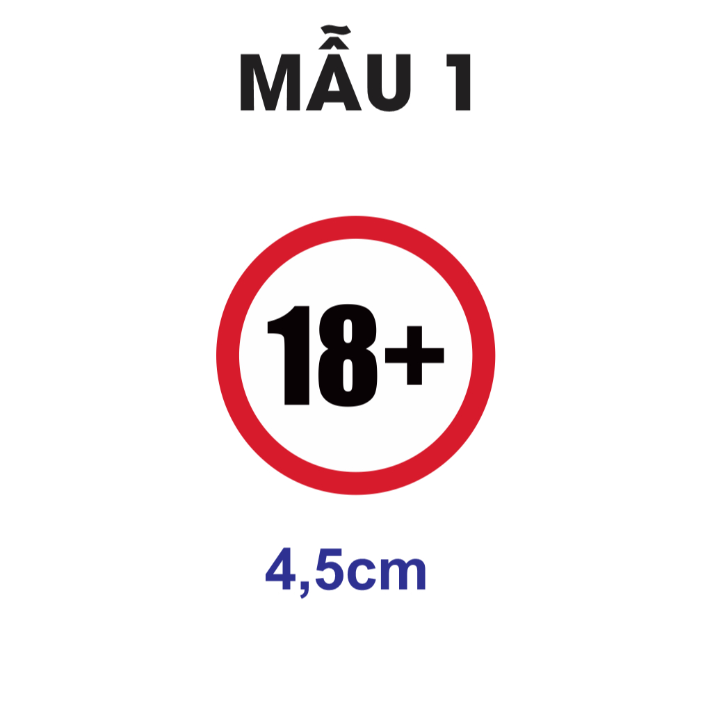 SỐ 18+ DÁN TRANG TRÍ. Decal cao cấp chống nước. Sticker bựa nhí nhố