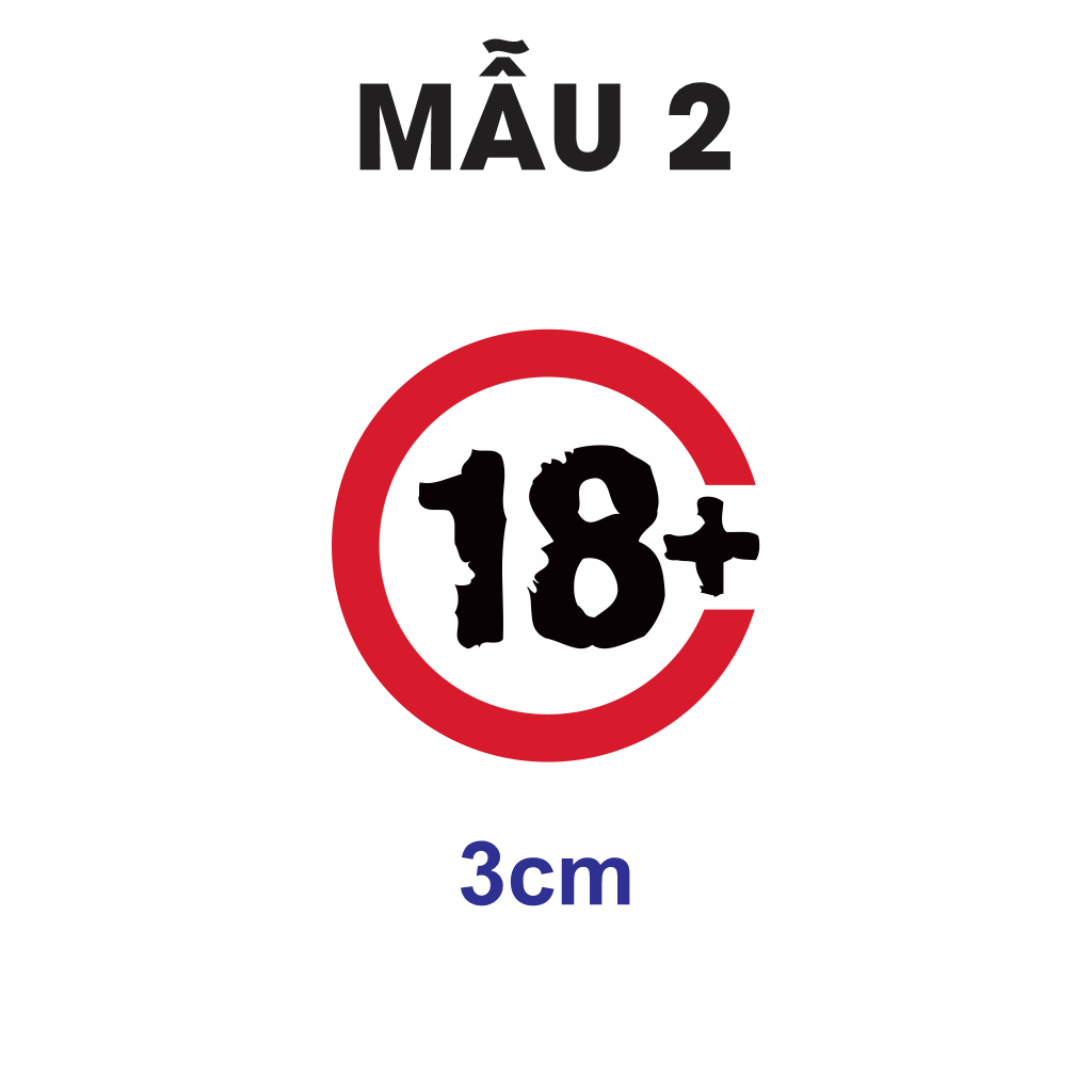 SỐ 18+ DÁN TRANG TRÍ. Decal cao cấp chống nước. Sticker bựa nhí nhố