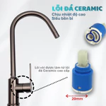 Bộ Vòi Rửa Chén Bát Inox Mạ Xám Cao Cấp Creva | CR-403 | Vòi Xoay 360 Độ, Kèm Dây Cấp Inox 304 — ảnh 6