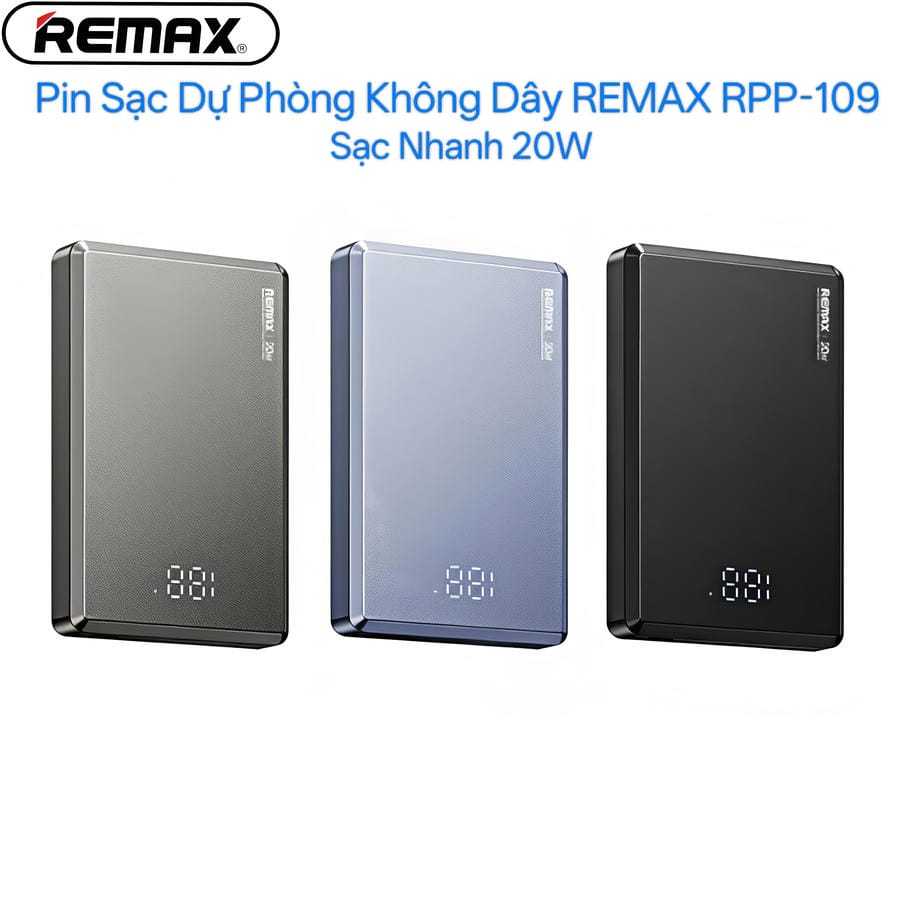 Sạc dự phòng REMAX RPP-109 10000mAh ,Sạc Nhanh Cổng Type C ,Sạc Nhanh ...