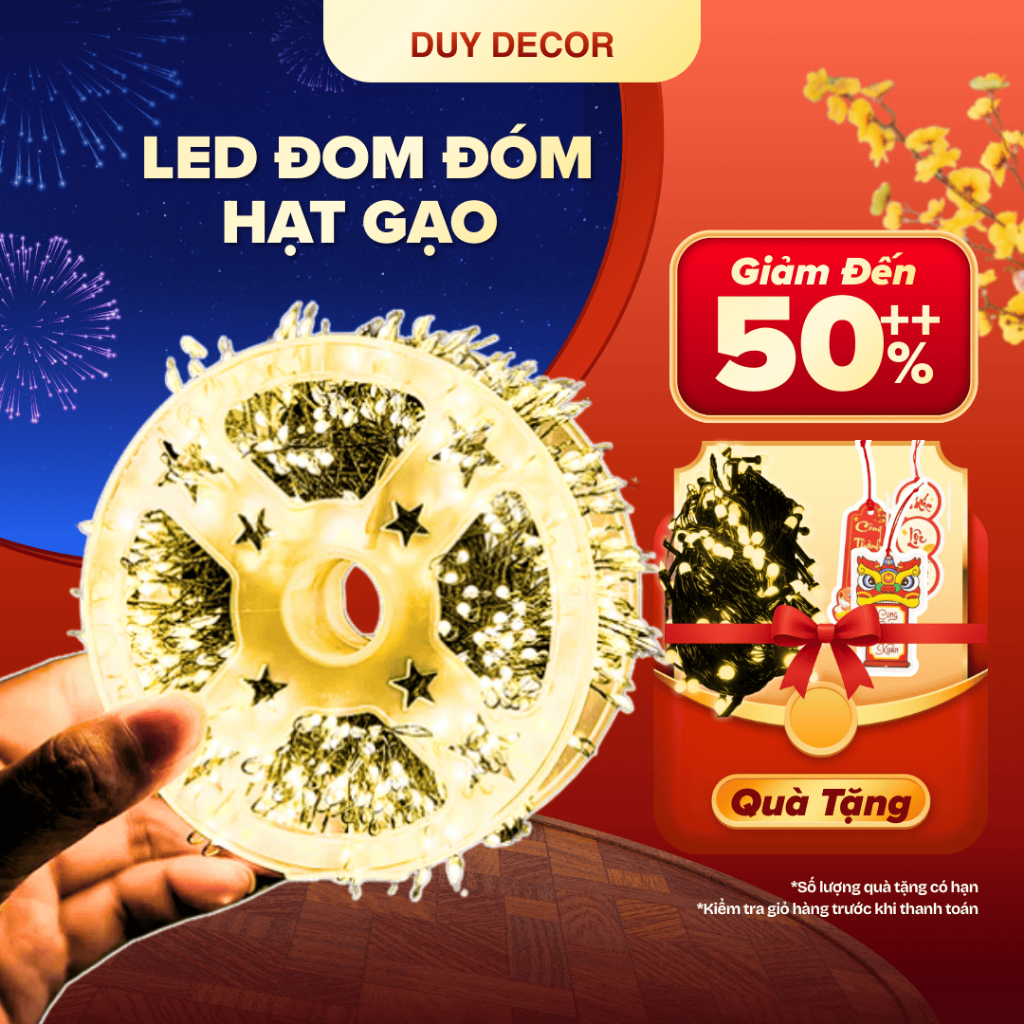 Dây Led Hạt Gạo Xương Cá, Dây Led Đom Đóm Rễ Cây Trang Trí Tết, Đèn Led ...