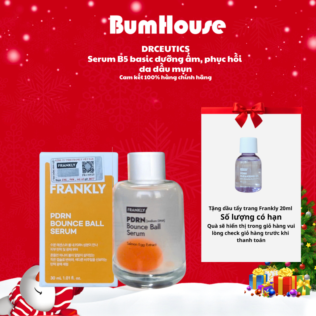 [HÀNG CTY] Tinh chất dưỡng căng bóng và trẻ hoá da Frankly PDRN Bounce Ball 30ml