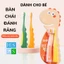 SET 2 BÀN CHẢI SUKA TRẺ EM CAO CẤP, LÔNG MỀM MỊN DÀNH CHO BÉ, THIẾT KẾ TAY TRÁI TAY PHẢI, Bàn Chải Đánh Răng