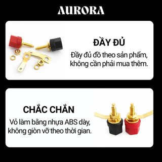 Cặp Cọc Loa Bắp Chuối 4mm - Lõi Đồng Nguyên Chất, Núm Vặn Ren Kim Loại Cao Cấp