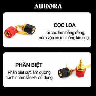 Cặp Cọc Loa Bắp Chuối 4mm - Lõi Đồng Nguyên Chất, Núm Vặn Ren Kim Loại Cao Cấp
