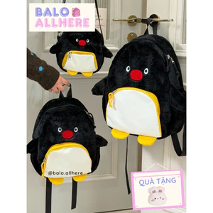 BaLo (XINHXINH) [ORDER] Balo Thú Bông Đi Học Đi Chơi Dễ Thương, Balo Chim Cánh Cụt Bông, Cặp Sách Nữ Cute BL148