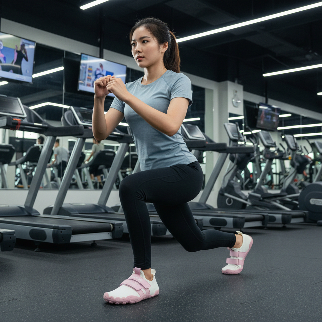 Giày Thể Thao Nữ Đế Bám Tập Gym – Cardio Pickleball – Thiết Kế Viền Hồng | BigBuy360 - bigbuy360.vn