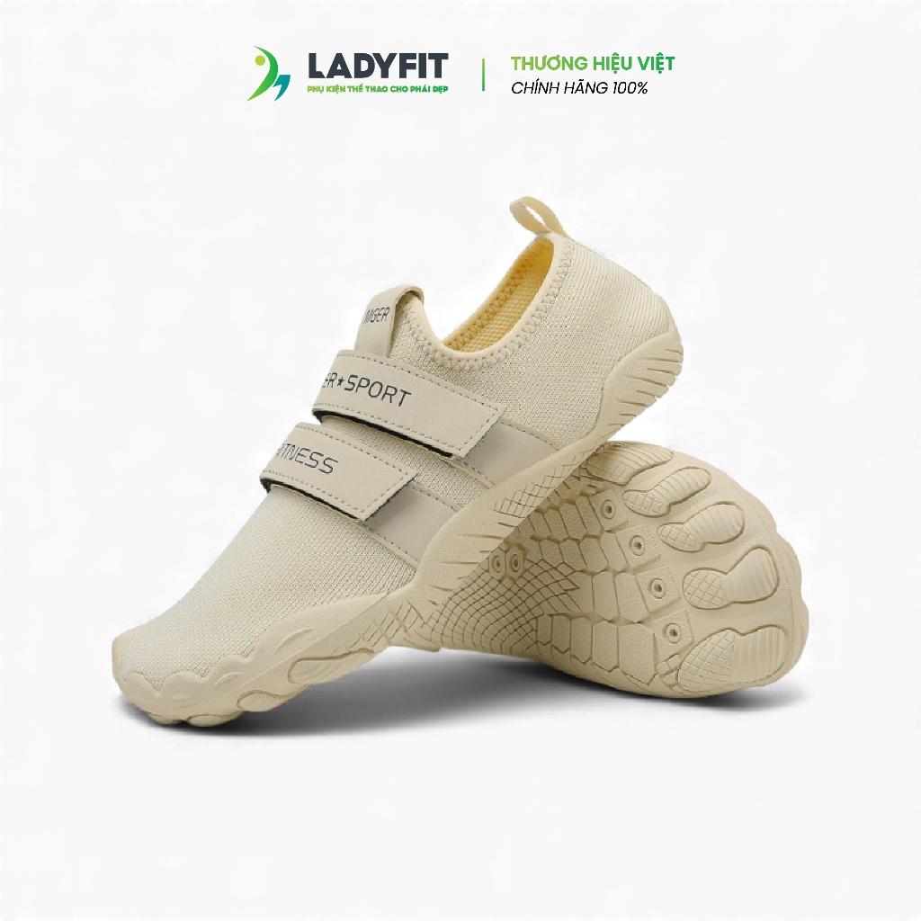 Giày Thể Thao Nữ Đế Bám Tập Gym – Cardio Pickleball – Thiết Kế màu Be | BigBuy360 - bigbuy360.vn