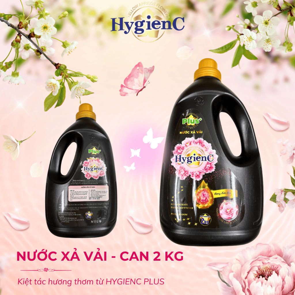 [MỚI] Bộ Đôi Giặt - Xả HygienC Plus: 1 Túi Nước Giặt (3,9kg) + 1 Can Nước Xả Vải (2,0kg)