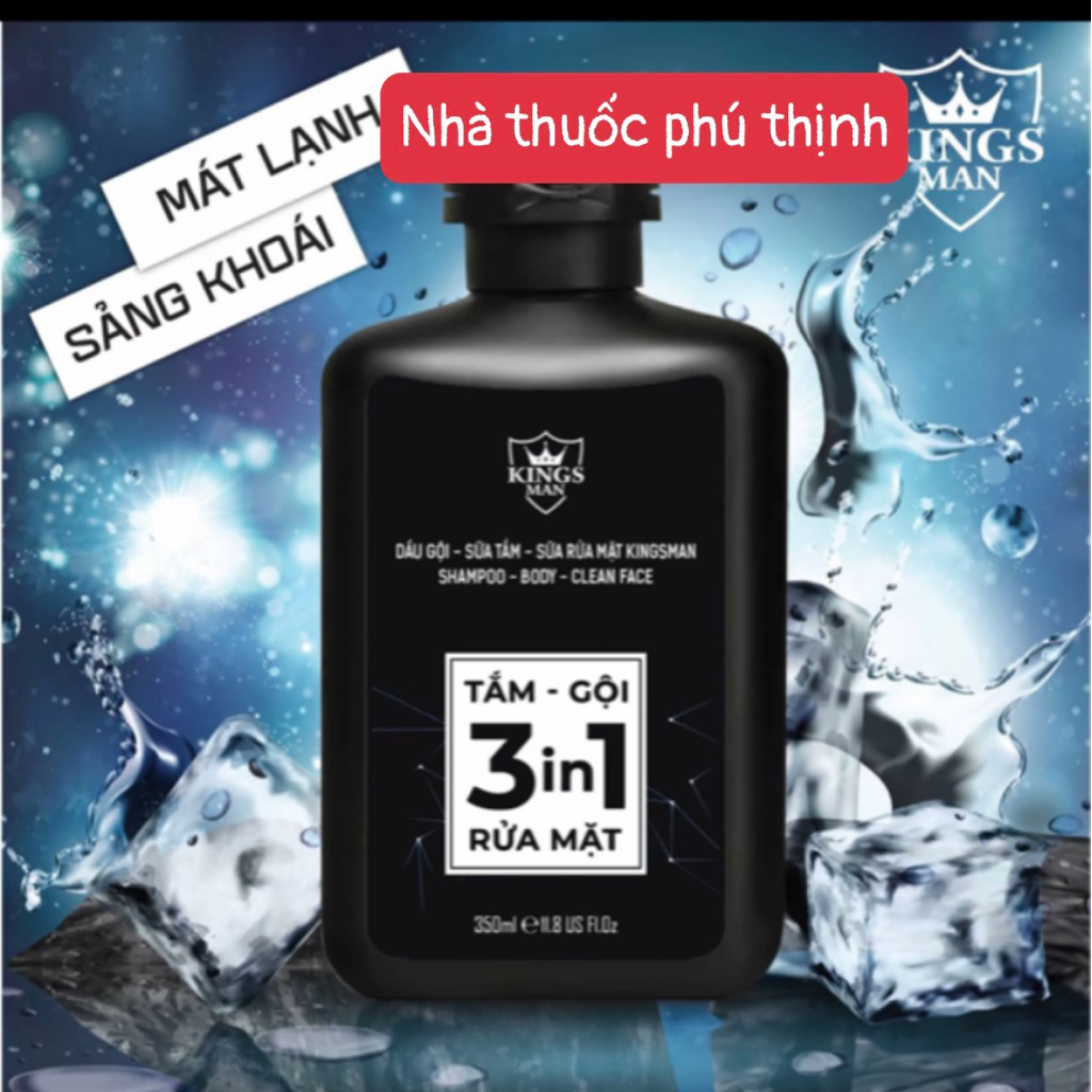 ✅[Chính Hãng] tắm gội rửa mặt kingsman, hương thơm quyến rũ nam tính (hàng date mới)