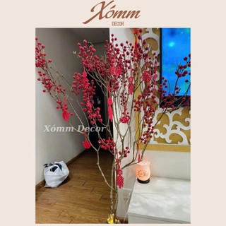 Nhánh cây khô decor trang trí, cành cây khô nhiều nhánh, cây mai đào giả trang trí tết