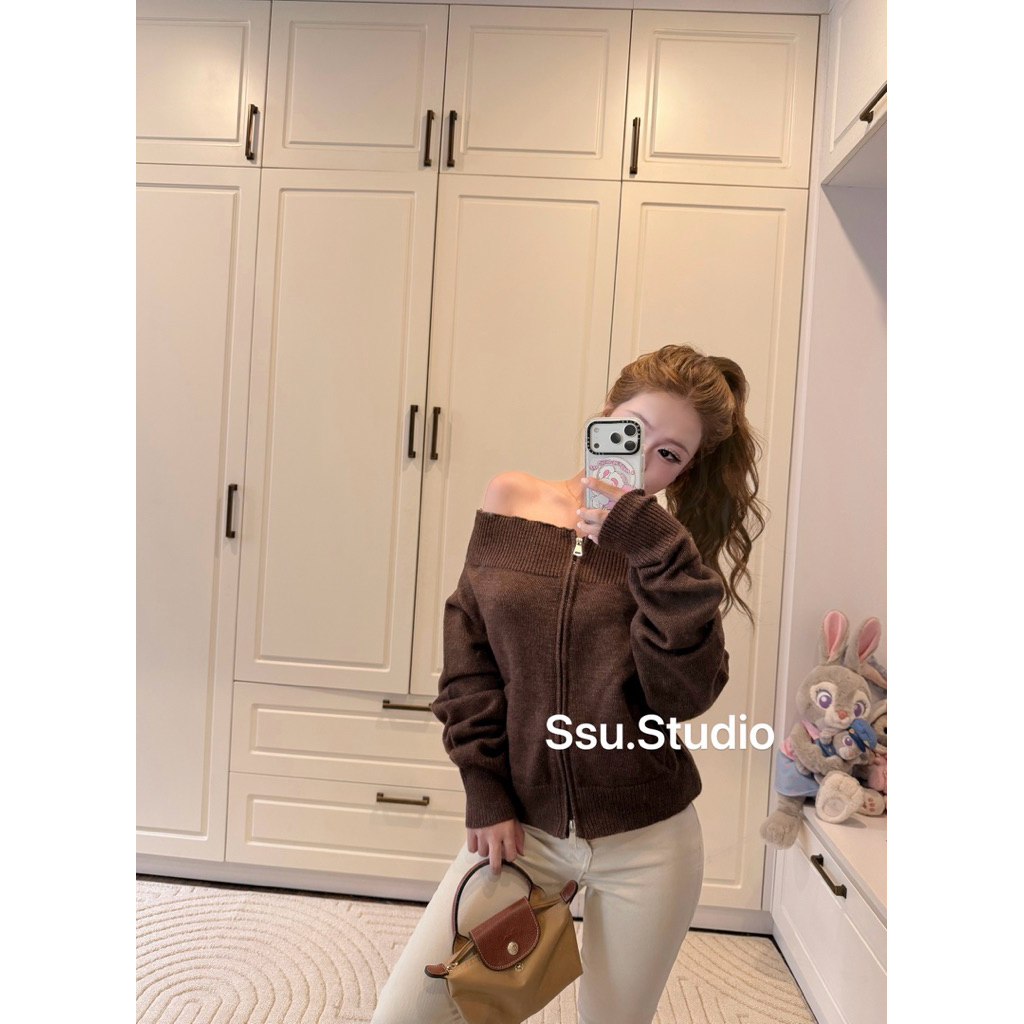 𝑺𝒔𝒖.𝑺𝒕𝒖𝒅𝒊𝒐// ÁO LEN KÉO KHOÁ TRỄ VAI XINH XỈU FREESZ DƯỚI 55kg