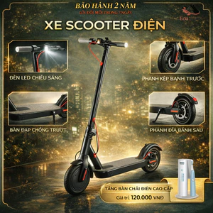 Xe Scooter Điện Mini Gấp Gọn Không Yên Cao Cấp , Phiên Bản Giới Hạn, Có Điều khiển App 20km/lần sạc, Tốc độ 30km/h