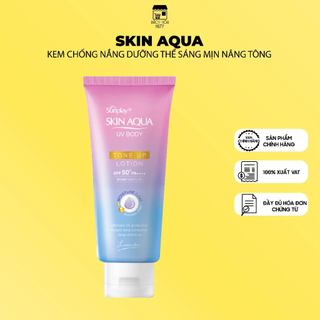 Lotion Chống Nắng Sunplay Dưỡng Thể Mát Lạnh và Sáng Mịn Skin Aqua UV Body Cooling/Whitening Lotion (150g/tuýp)