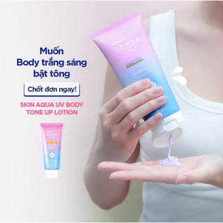 Lotion Chống Nắng Sunplay Dưỡng Thể Mát Lạnh và Sáng Mịn Skin Aqua UV Body Cooling/Whitening Lotion (150g/tuýp)