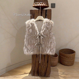 Gile Lông Buộc Nơ Vintage Hàn Quốc Dày Dặn Ấm Áp Trenddy Trẻ Trung QCCCl1(Ảnh thật ) |Dami.Studio