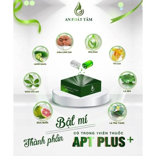 Viên Uống Thảo Mộc Giảm cân Apt Plus chính hãng trà giảm cân cấp tốc hộp 30 Viên