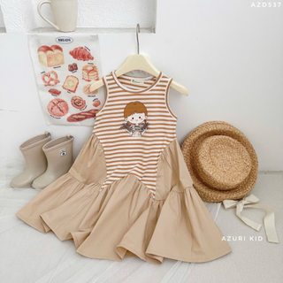 XẢ KHO SIZE BÉ TỪ 21KG-38KG Váy bé gái in hình đáng yêu