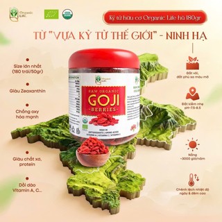Kỷ tử đỏ hữu cơ Goji Beries Organic Life dẻo ngọt tự nhiên từ Ninh Hạ