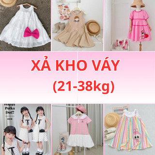 XẢ KHO SIZE BÉ TỪ 21KG-38KG Váy bé gái in hình đáng yêu