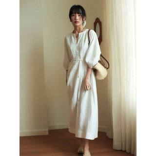 𝗛𝗲𝗹𝗲𝗻 𝟮 𝗗𝗿𝗲𝘀𝘀 - |LY LINEN| - Đầm Linen Tưng Ướt 2 lớp chiết eo tay phồng cổ V+DÂY nơ