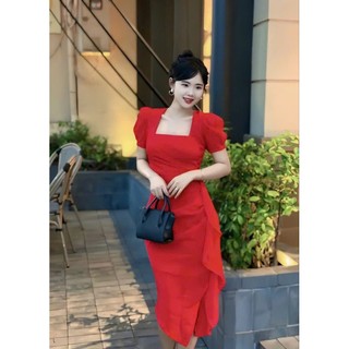 Đầm body tay con tơ nhủ cao cấp-TKO