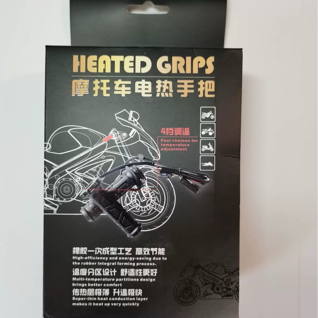 Tay Lái Xe Máy Sưởi Ấm Bằng Điện 22mm Có Thể Điều chỉnh