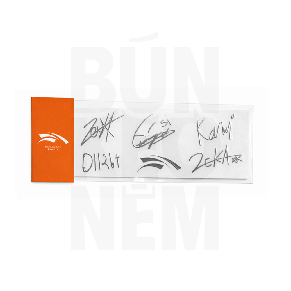 STICKER UV NHŨ BẠC CHỮ KÝ ĐỘI TUYỂN LCK (T1 · HLE · GEN.G) | Lấp Lánh Xịn | Chống Nước