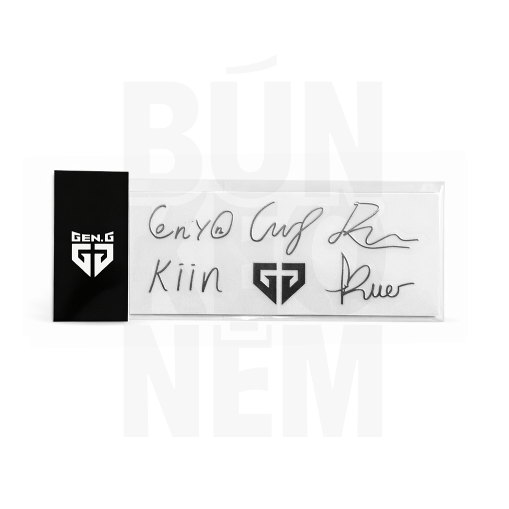 STICKER UV NHŨ BẠC CHỮ KÝ ĐỘI TUYỂN LCK (T1 · HLE · GEN.G) | Lấp Lánh Xịn | Chống Nước