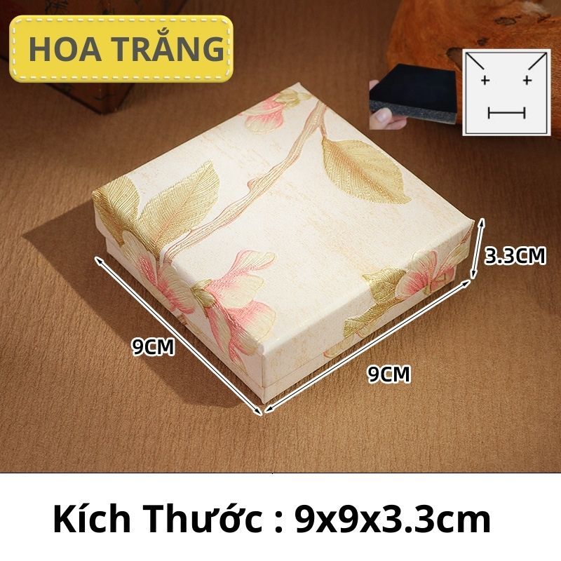Hộp đựng trang sức giấy FLORA nổi 3D đựng dây chuyền vòng tay nhẫn bông tai lắc phụ kiện ERA BOX