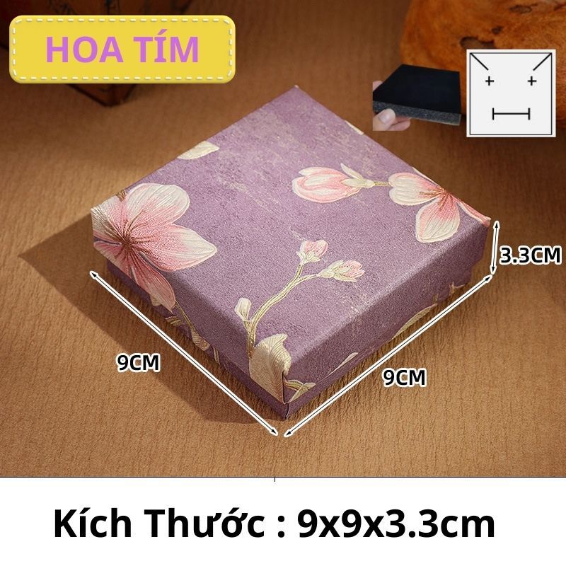 Hộp đựng trang sức giấy FLORA nổi 3D đựng dây chuyền vòng tay nhẫn bông tai lắc phụ kiện ERA BOX