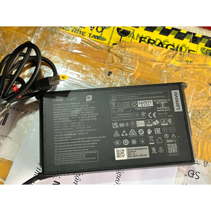 Bán sạc Laptop Lenovo gaming 170W ( 20V 8.5A ) Ovan date 2024Hàng cũ , zin Theo máy , chính Hãng
