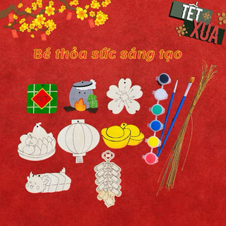 [GIÁ XƯỞNG] Bộ TÔ MÀU DIY 100 hình TẾT 2026