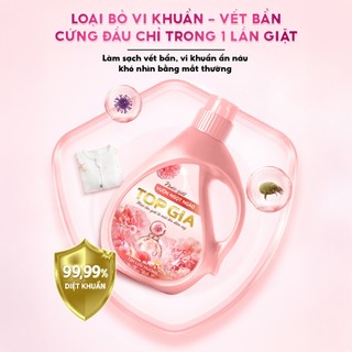 [MUA 1 CAN TẶNG 1 CAN] Nước Giặt TopGia Vườn Ngọt Ngào Dịu Nhẹ, Sạch Vết Bẩn Thơm Vượt Trội, Can 2L