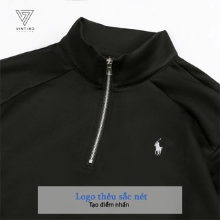 Áo Sweater Cổ Zip Vải Nỉ 2 Da Mềm Mịn Dày Dặn Có Khóa Cổ Fom Rộng Unisex Nam Nữ 2026