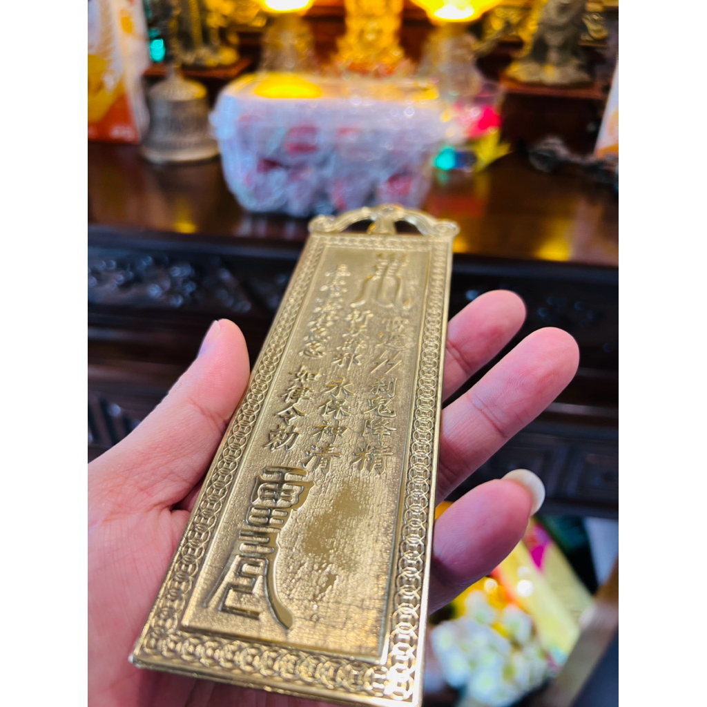 Thẻ bài THIÊN QUAN TỨ PHƯỚC treo cửa trang trí phong thuỷ