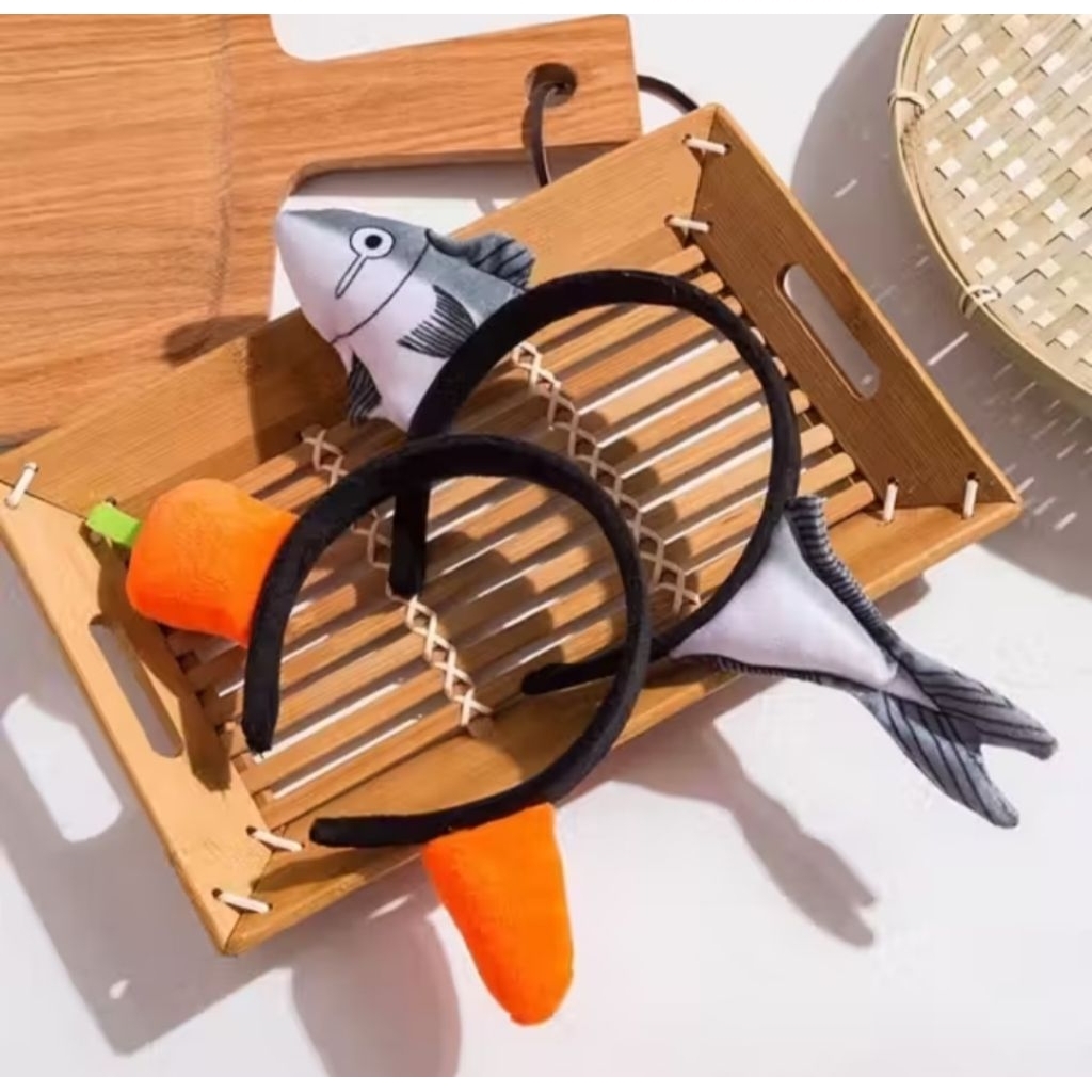 Băng đô, cài tóc cà rốt con cá 3D kiểu dáng dễ thương Loli