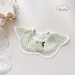 (Set 3 yếm) Yếm Xô vuông viền kẻ Anchee mẫu mới hình in siêu xinh cho bé