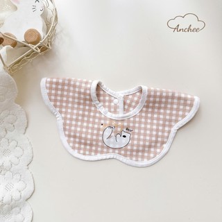 (Set 3 yếm) Yếm Xô vuông viền kẻ Anchee mẫu mới hình in siêu xinh cho bé