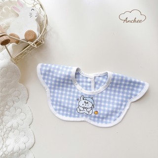 (Set 3 yếm) Yếm Xô vuông viền kẻ Anchee mẫu mới hình in siêu xinh cho bé